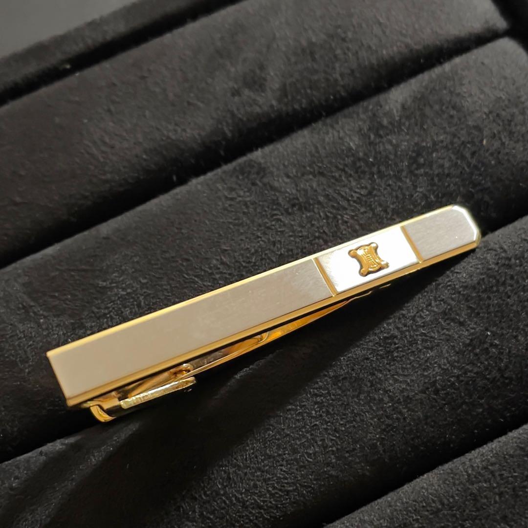 【希少】OLD CELINE セリーヌ コンビ ネクタイピン カフス 3点セット