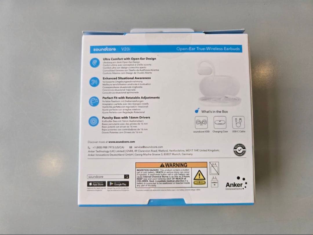 Anker soundcore V20i ワイヤレスイヤホン ホワイト