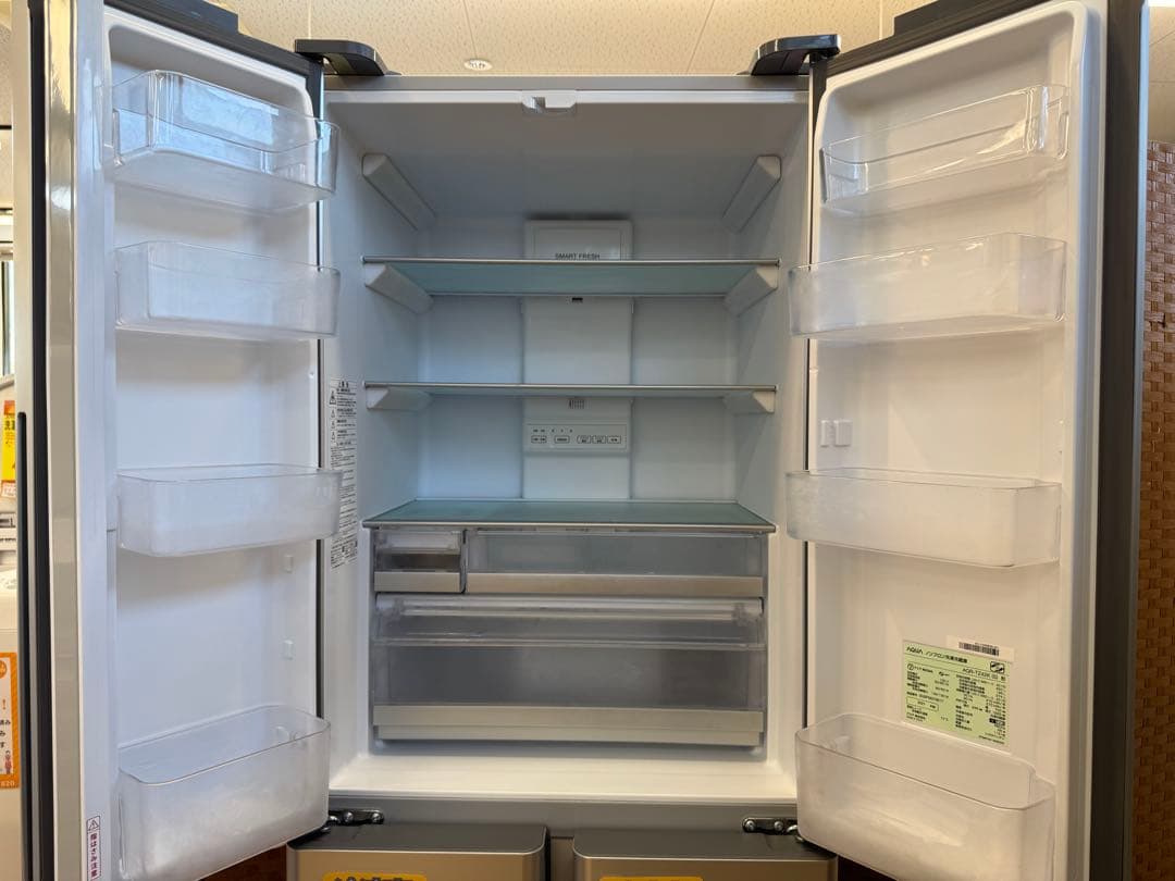 F086 AQUA ４ドア　冷蔵庫　フレンチドア　420L 2021年製
