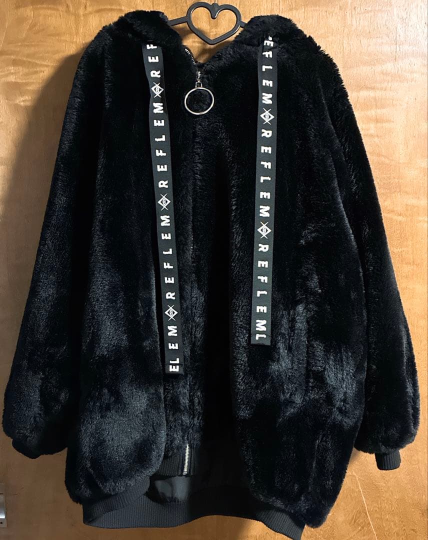 REFLEM レフレム うさ耳BIGファーパーカー 黒