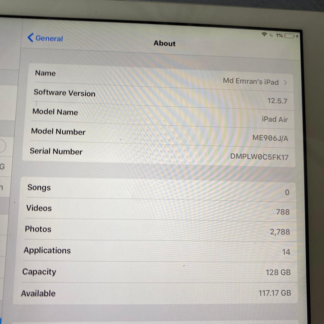 APPLE iPad Air Wi-Fiモデル 128GB ME906J/A