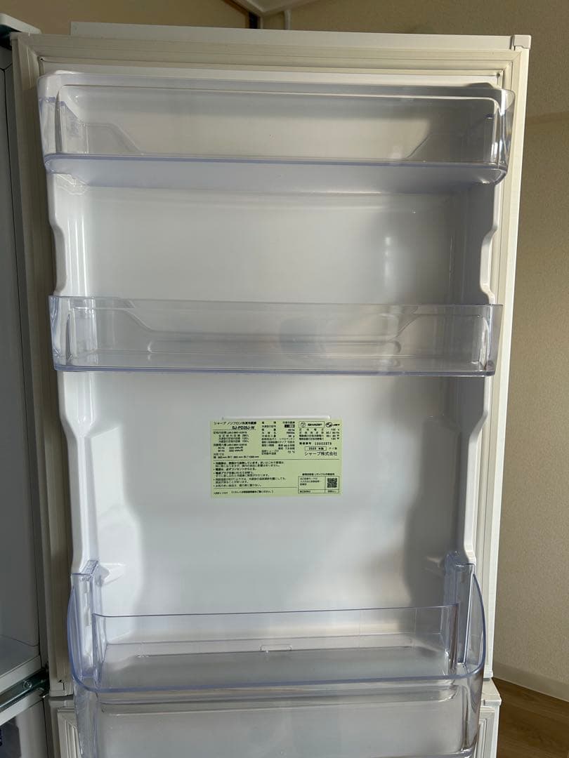 シャープ　ノンフロン冷凍冷蔵庫　SJ-PD28J-W 2023年製