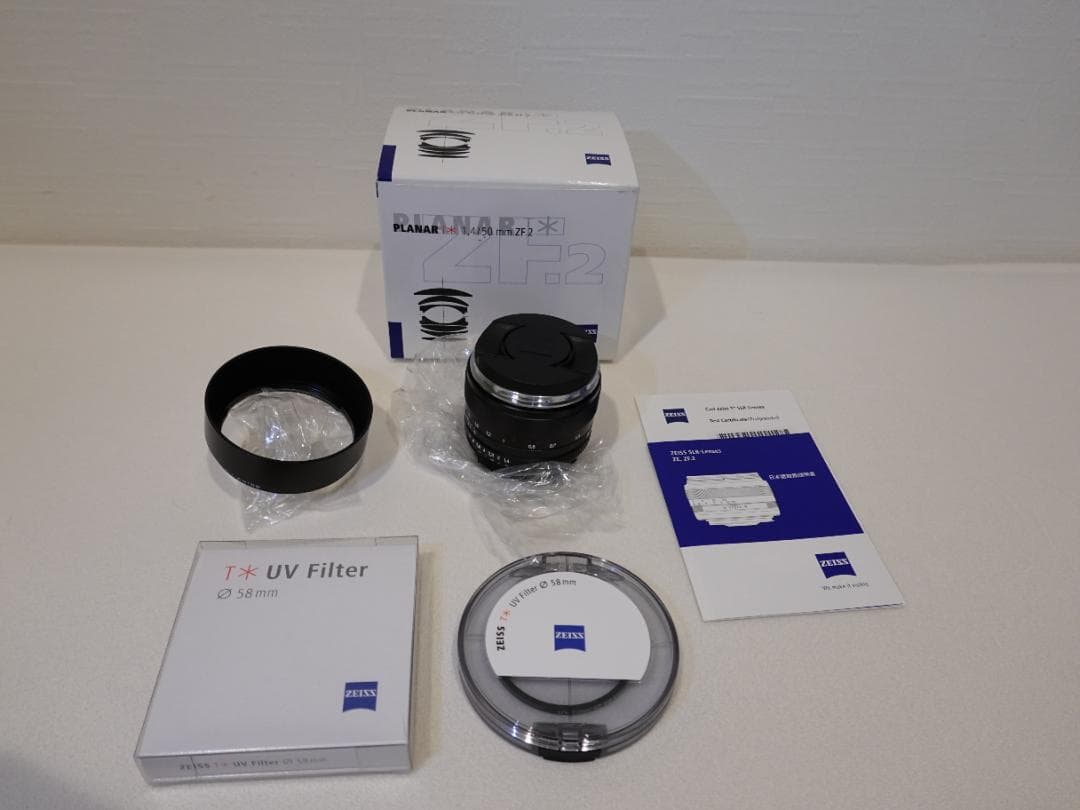 Planar T* 50mm F1.4 ZF.2（ニコンF用）&純正フィルター