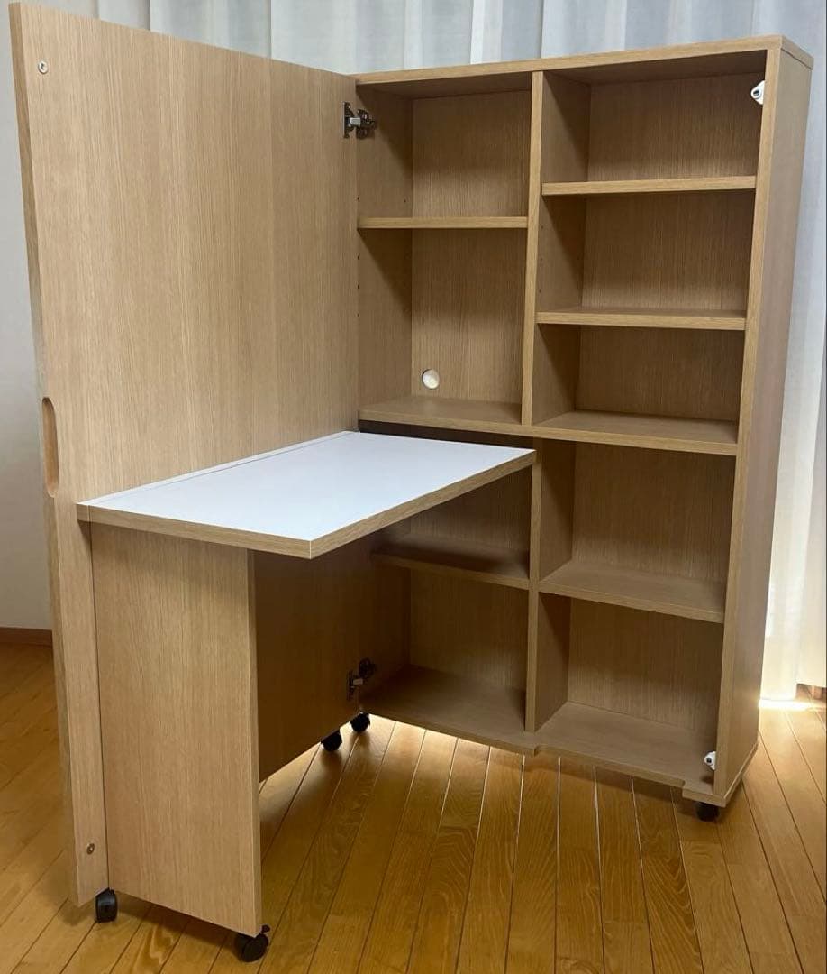 dinos ディノス 移動式デスク シェルフキャビネット 机 リモートワーク