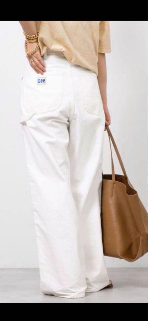 Lee ペインター ホワイト ワイドパンツ38