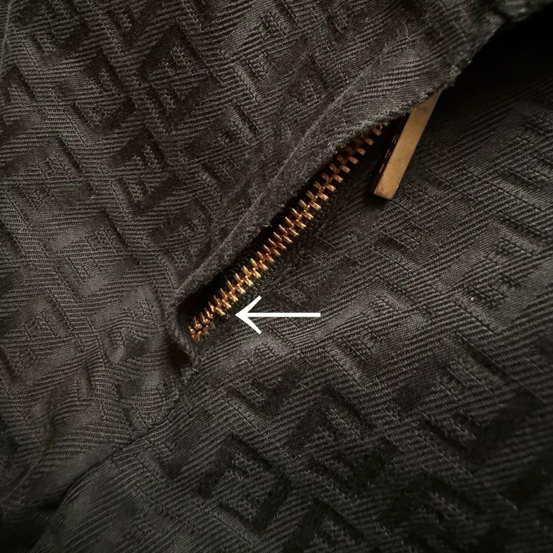 極美品■フェンディ　ズッカ柄　総柄　フレアパンツ　ブラック　イタリア製　40