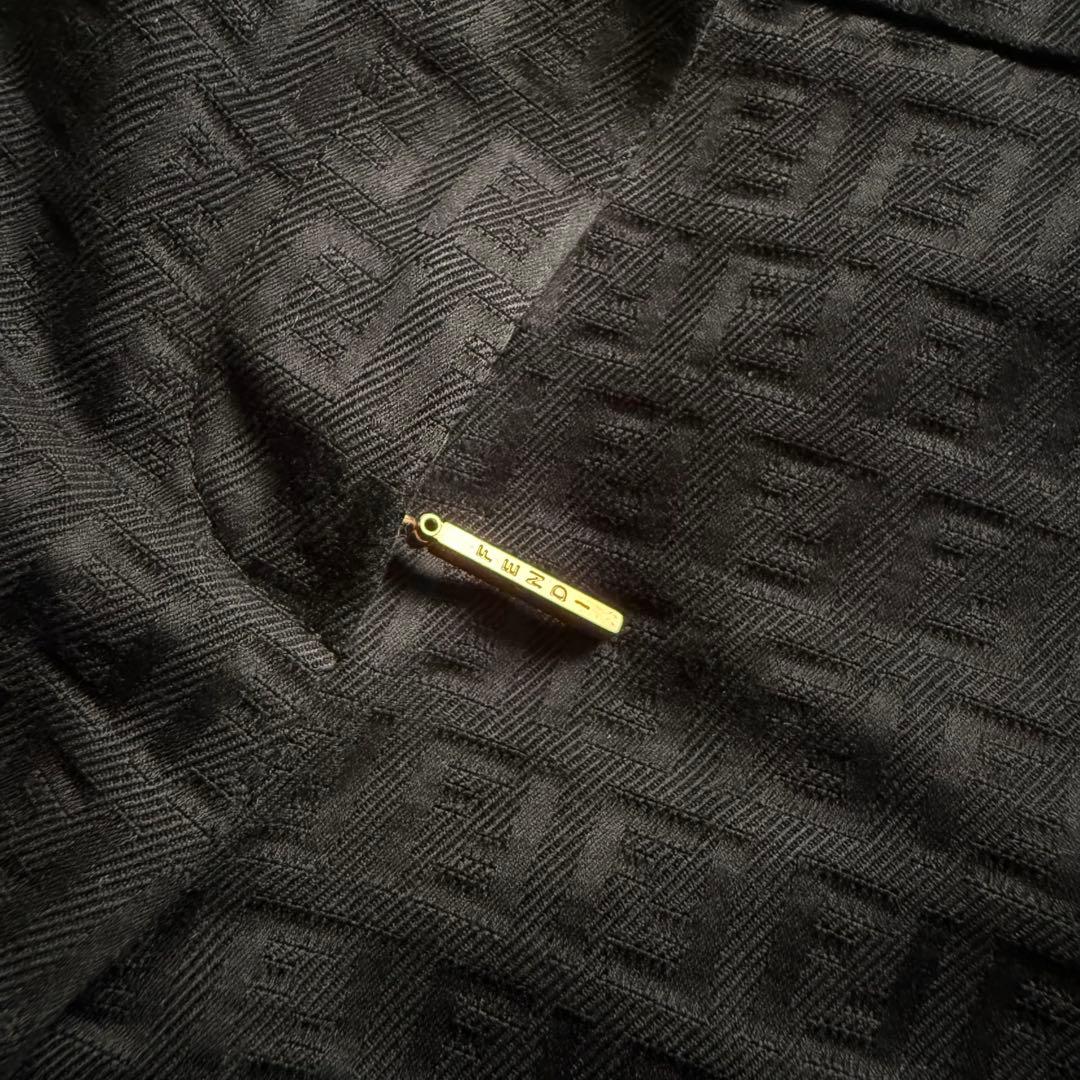 極美品■フェンディ　ズッカ柄　総柄　フレアパンツ　ブラック　イタリア製　40