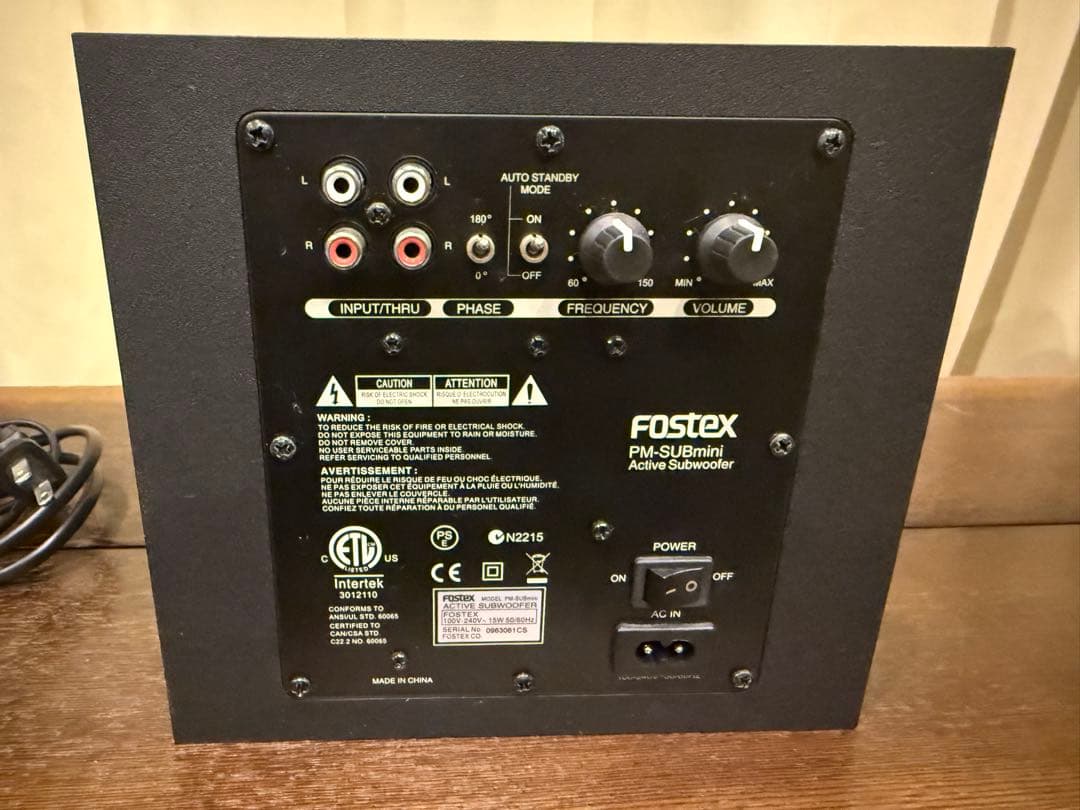 FOSTEX PM-SUBmini アクティブサブウーファー 動作確認済