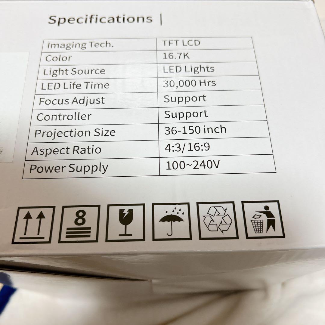 新品❤️プロジェクター 天井投影 電動フォーカス ホームシアター 台形補正　大画面