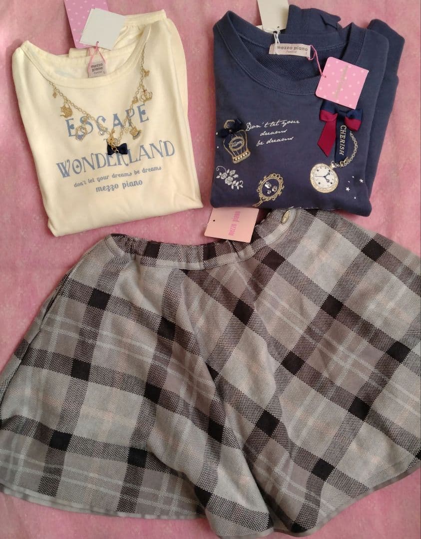 新品　未使用　メゾピアノジュニア　　トップス　メゾピアノ　スカパン　140