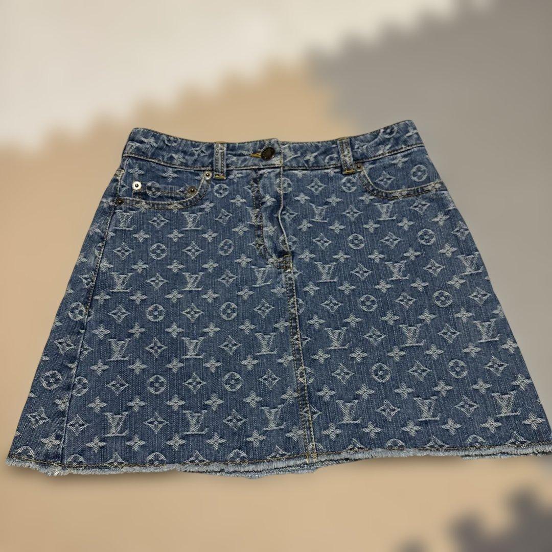 Louis Vuitton モノグラムデニムスカート
