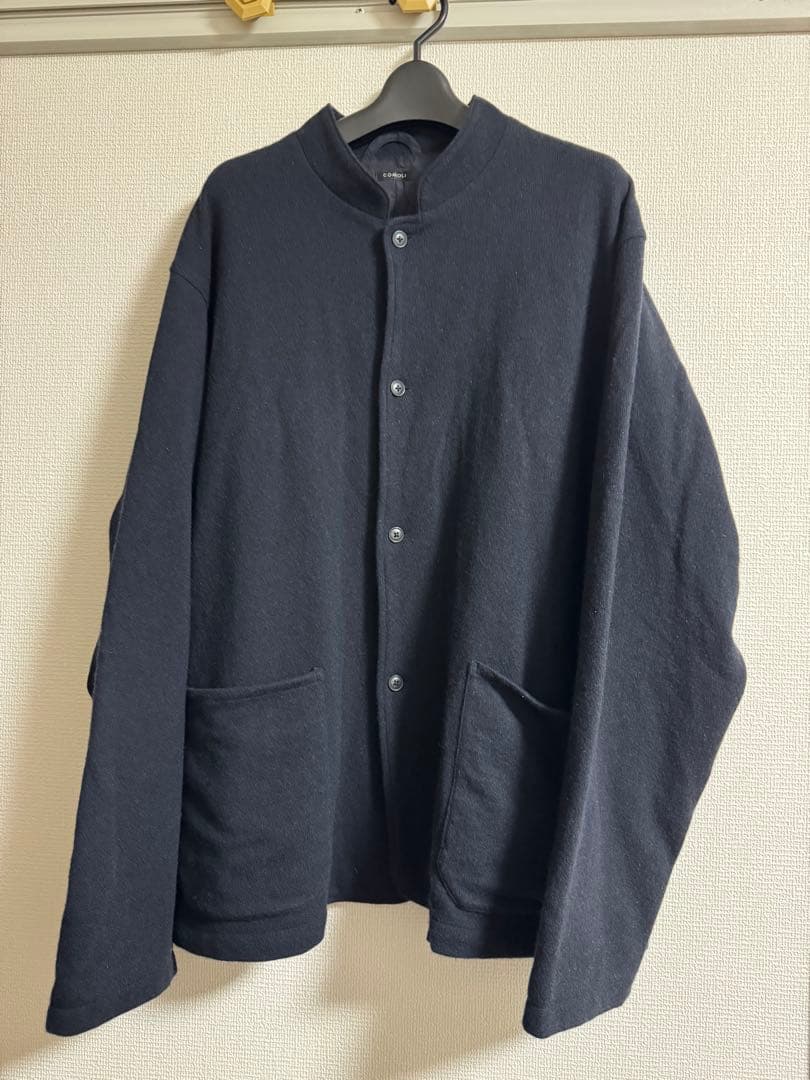 美品！ COMOLI 23AW カシミヤスタンドカラーニットジャケット サイズ3