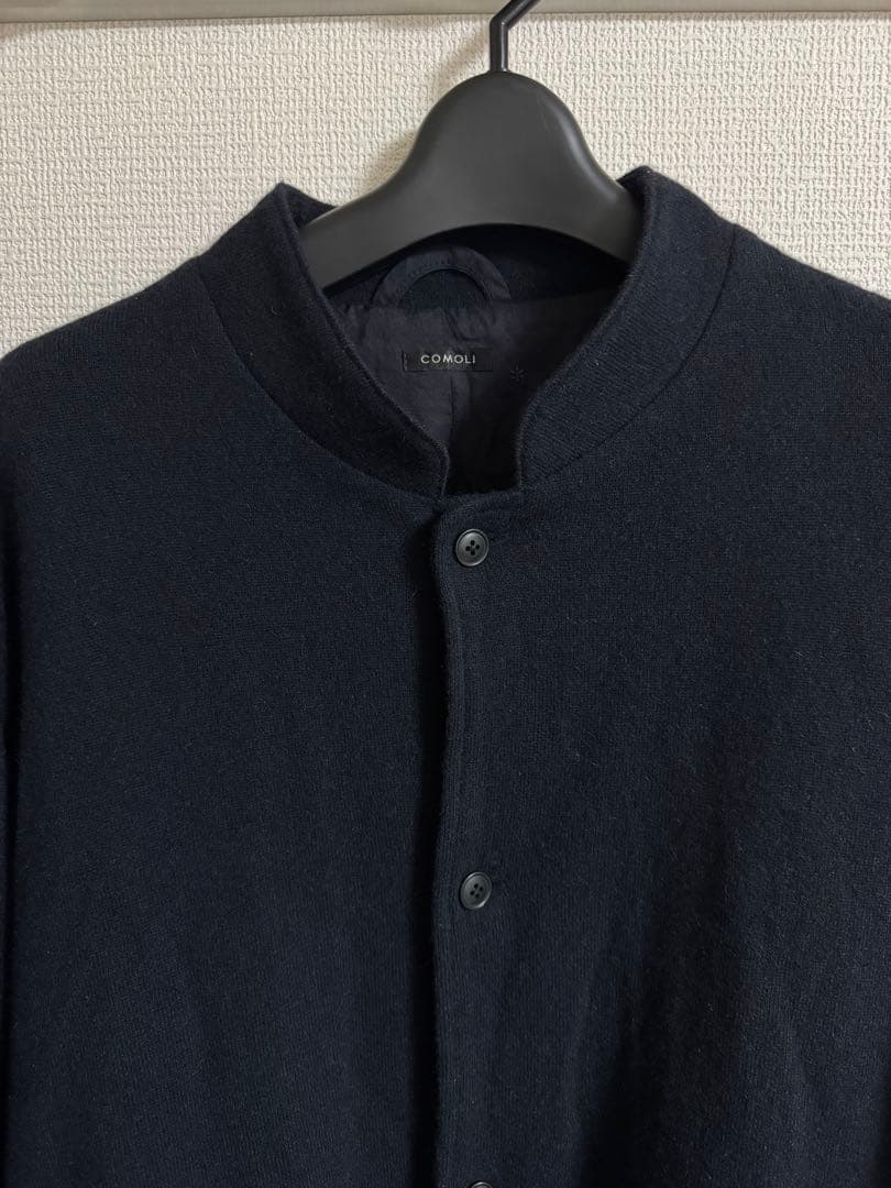 美品！ COMOLI 23AW カシミヤスタンドカラーニットジャケット サイズ3