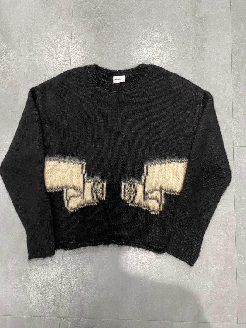 トップス ASKYURSELF wrapped banned brushed knit