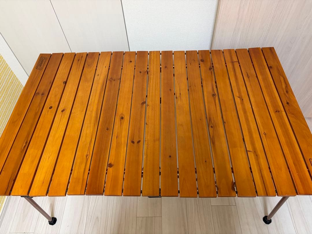 【新品】Coleman ナチュラルウッドロールテーブル110