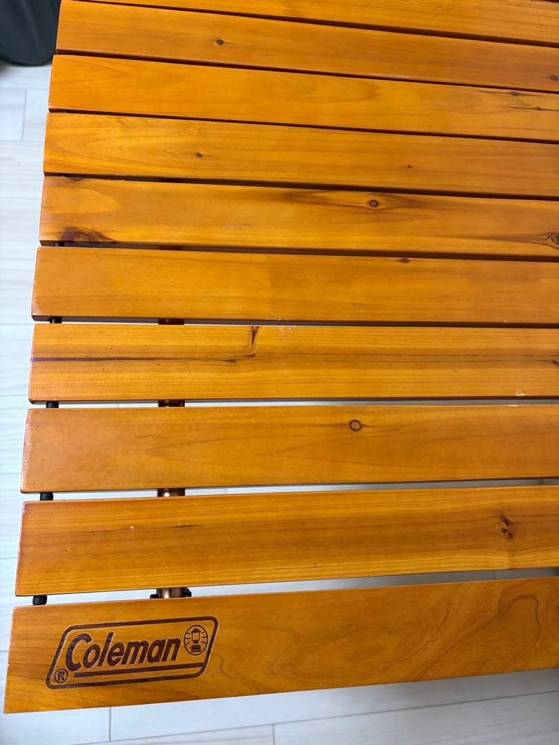 【新品】Coleman ナチュラルウッドロールテーブル110