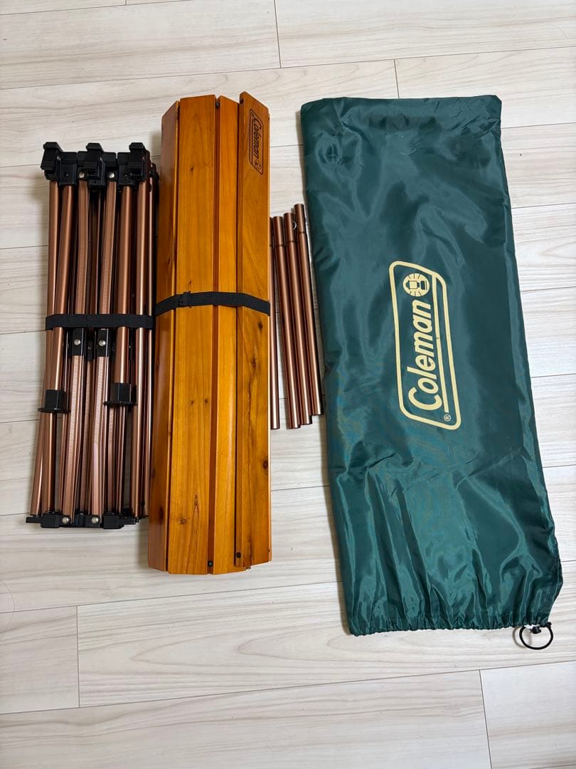 【新品】Coleman ナチュラルウッドロールテーブル110