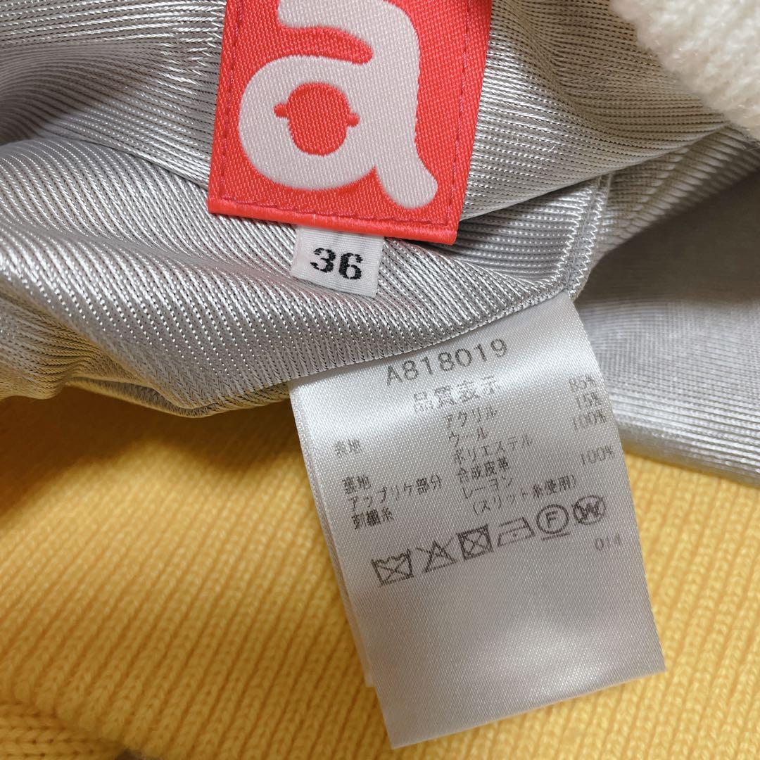 アルチビオ　ゴルフウェア　長袖ジャケット　ニット　雪の結晶　ケーブル編み