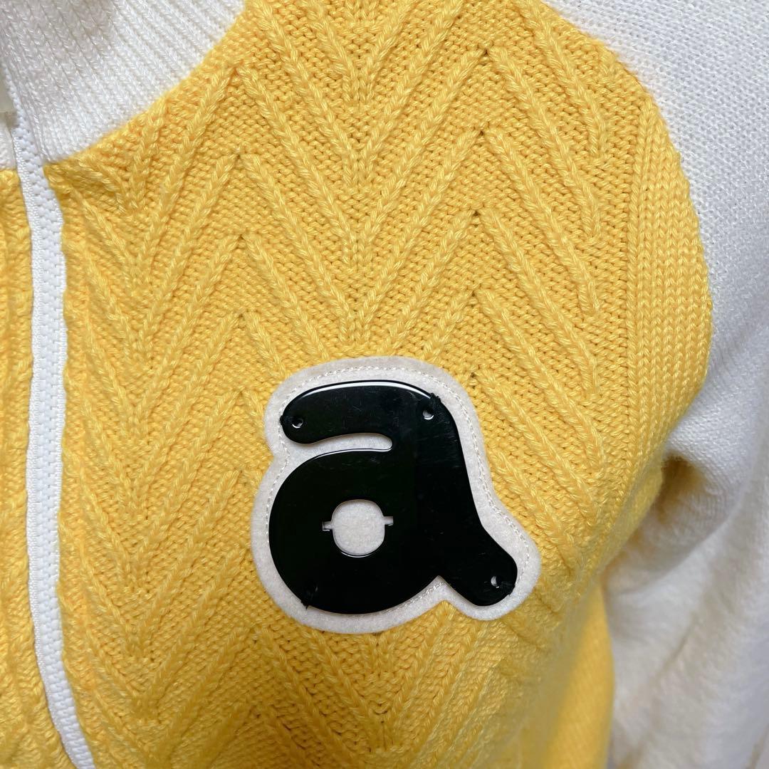 アルチビオ　ゴルフウェア　長袖ジャケット　ニット　雪の結晶　ケーブル編み