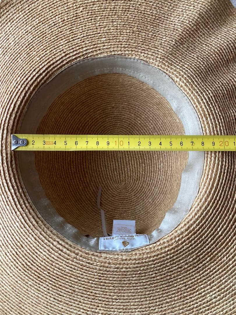 極美品　HELEN KAMINSKI 麦わら帽子 ベージュ　つば広約11センチ