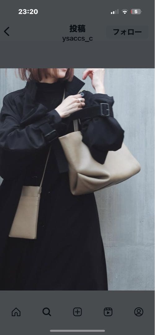 本郷智香子Y'SACCS x Cコラボバッグ3 stitch Middle