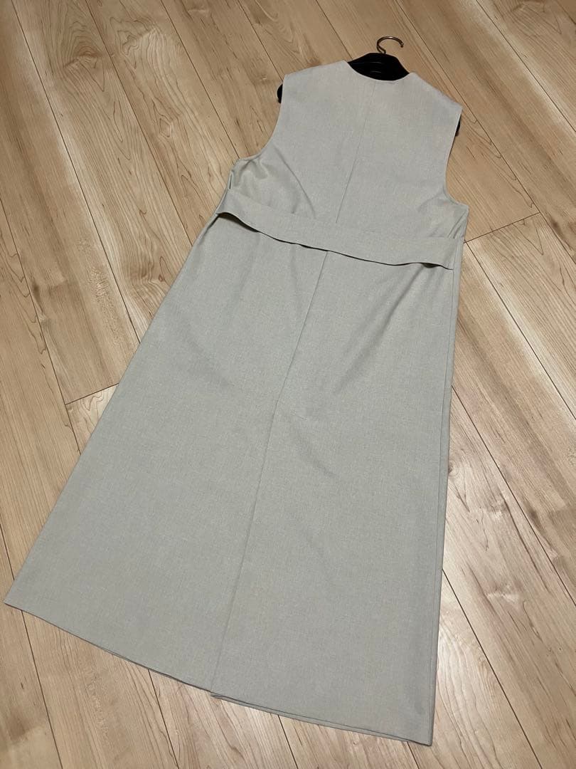 美品　ストロベリーフィールズ　ロング　ジレ　ベスト　ベージュ