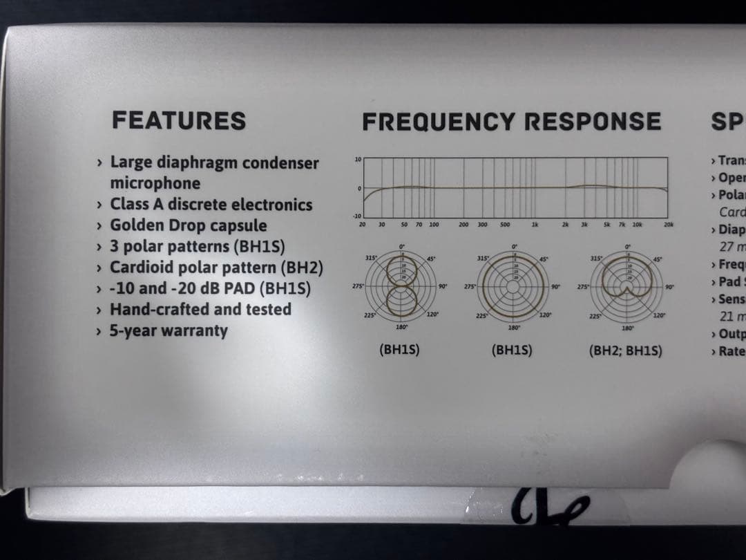 【売り切り特価】JZ Microphones BH2 コンデンサーマイク