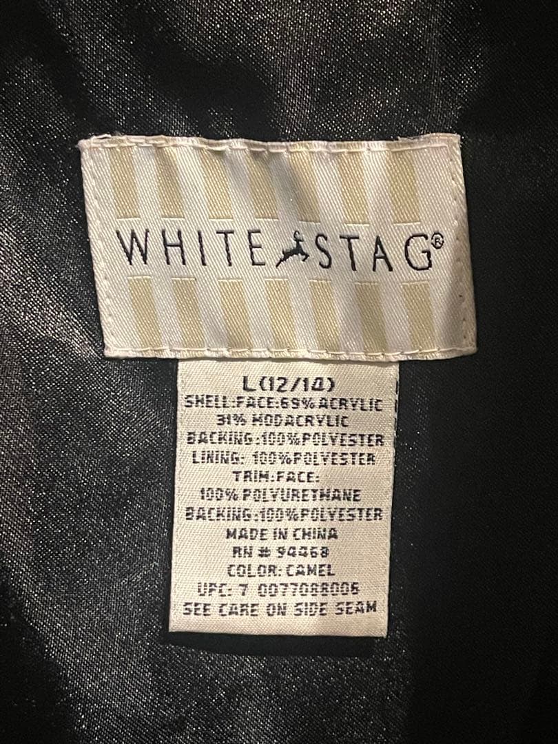 ビンテージ WHITE STAG レオパード ボア ジャケット