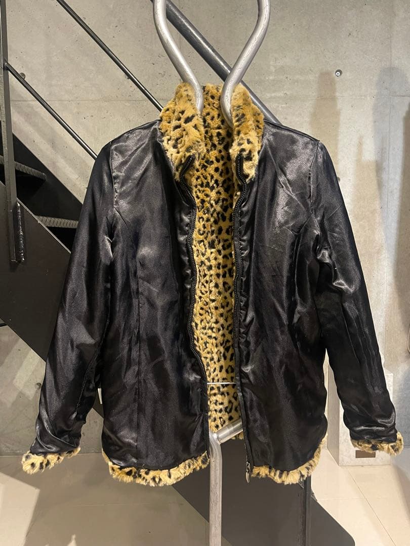 ビンテージ WHITE STAG レオパード ボア ジャケット