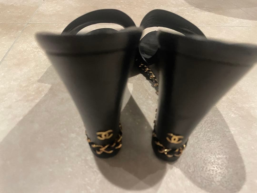 CHANEL ウェッジサンダル　チェーン39 ココマーク