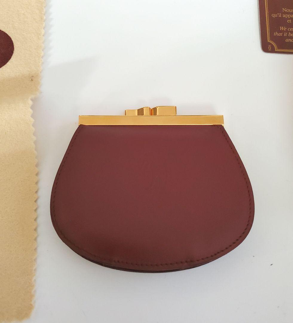 ✨️美品✨️ カルティエ マストライン ケース がま口 財布 ボルドー 赤