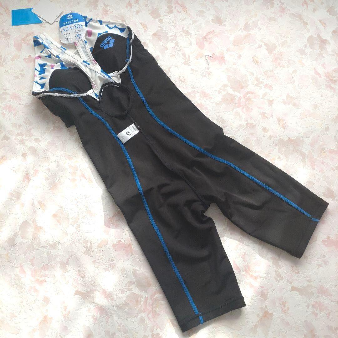 M 新品 arena 2025 AQUA EXA パッド付 練習水着 花 撥水