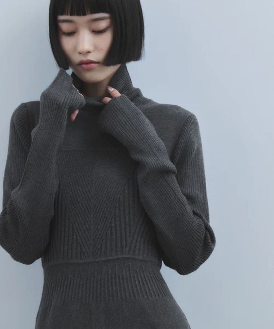 【大人気完売品】アダムエロペ MIXパターンニットワンピース