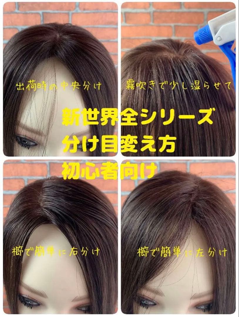 真2025新世界レミー100%ウィッグ　フルウィッグ　シルクスキン　医療ウィッグ