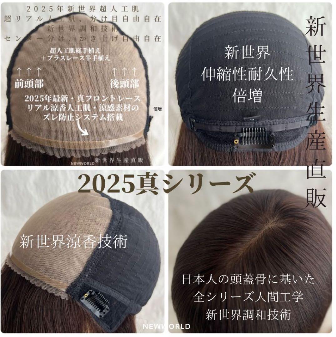 真2025新世界レミー100%ウィッグ　フルウィッグ　シルクスキン　医療ウィッグ