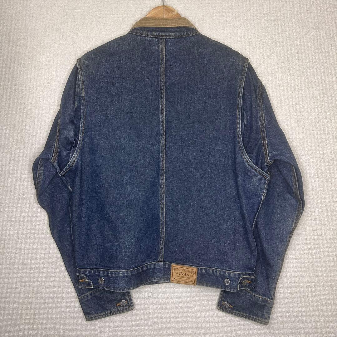 90s Polo Ralph Lauren デニムジャケット 襟コーデュロイ