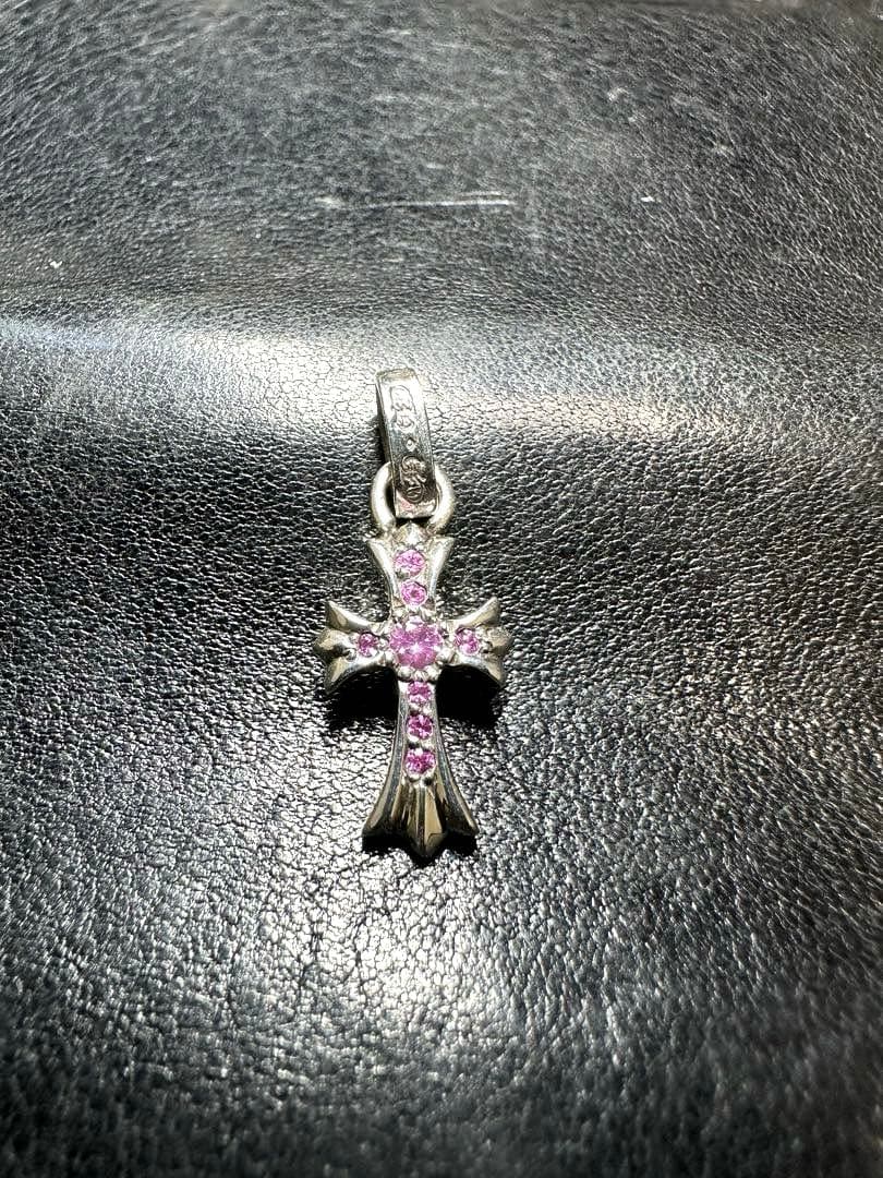 本物　Chrome Hearts クロムハーツ　ベビーファット　ピンクサファイア