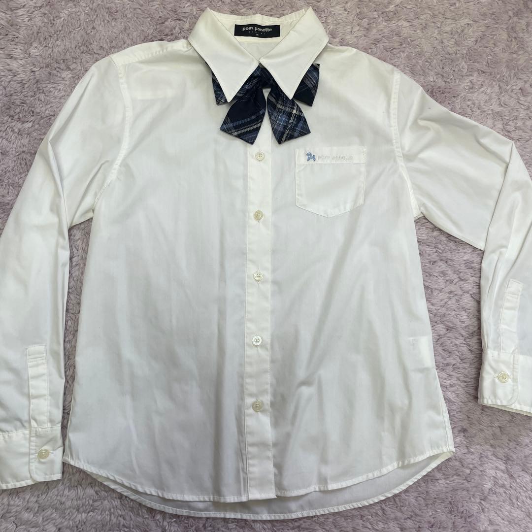 【セット】ポンポネット 150 黒　ブレザー　スカート　ブラウス 卒業式　スーツ