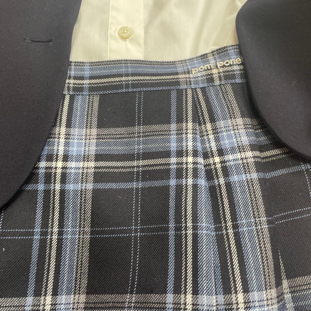 【セット】ポンポネット 150 黒　ブレザー　スカート　ブラウス 卒業式　スーツ