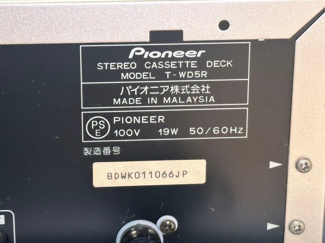 【希少美品】パイオニアステレオダブルカセットデッキT−WD5R