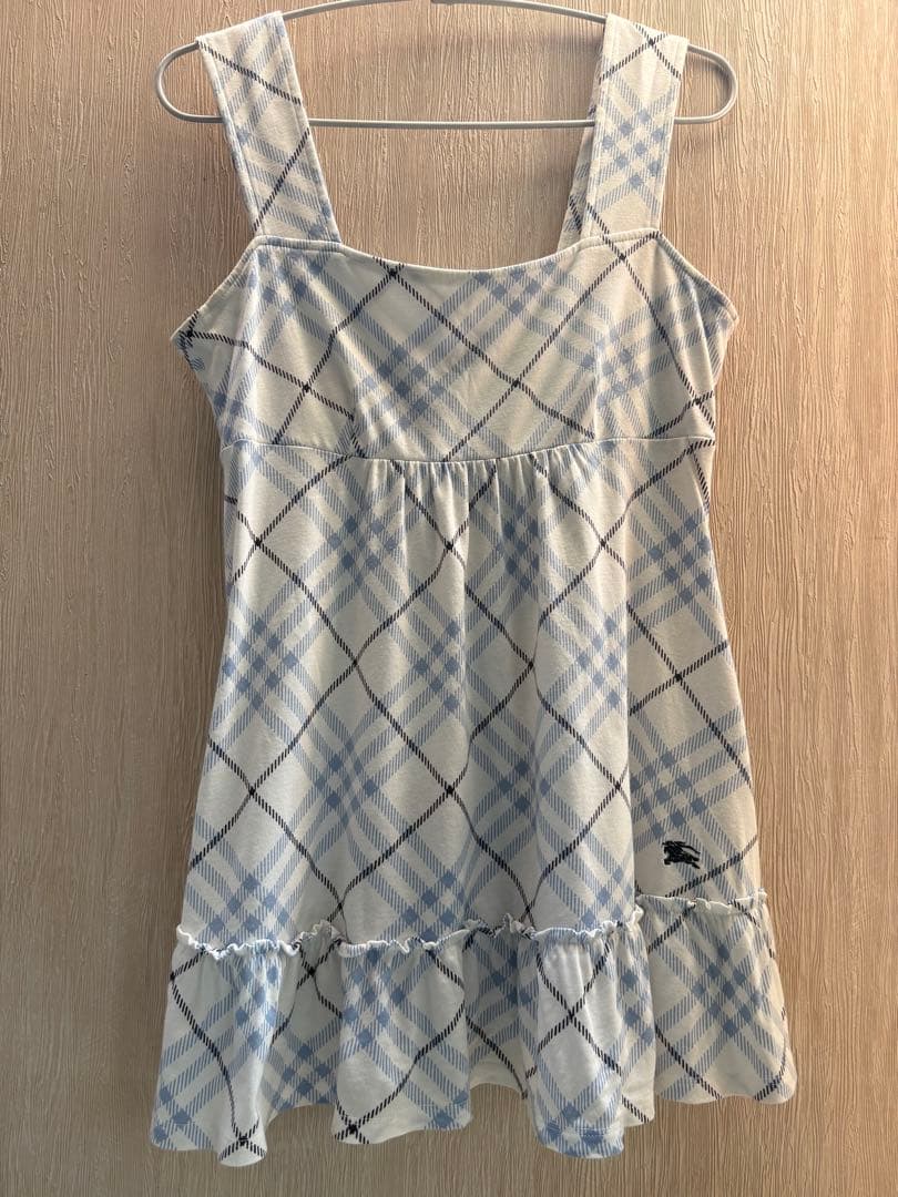 バーバリーブルーレーベル　キャミソール　ノースリーブ　チュニック　水色　38