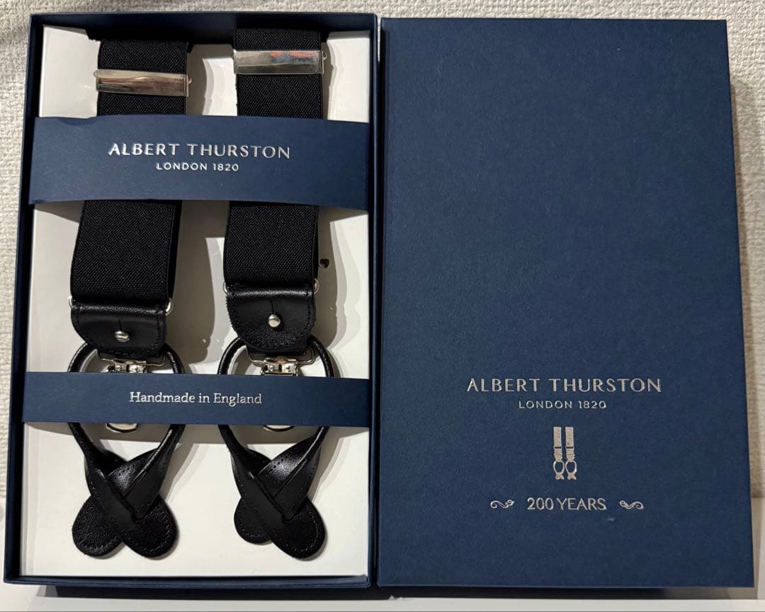  THURSTON サスペンダー35mmブラック 黒