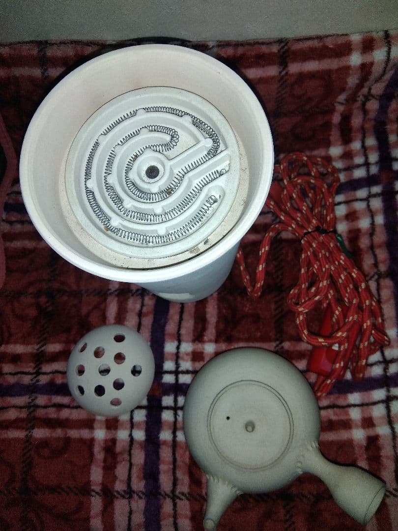 煎茶道具 涼炉(電気コード、炭)両用