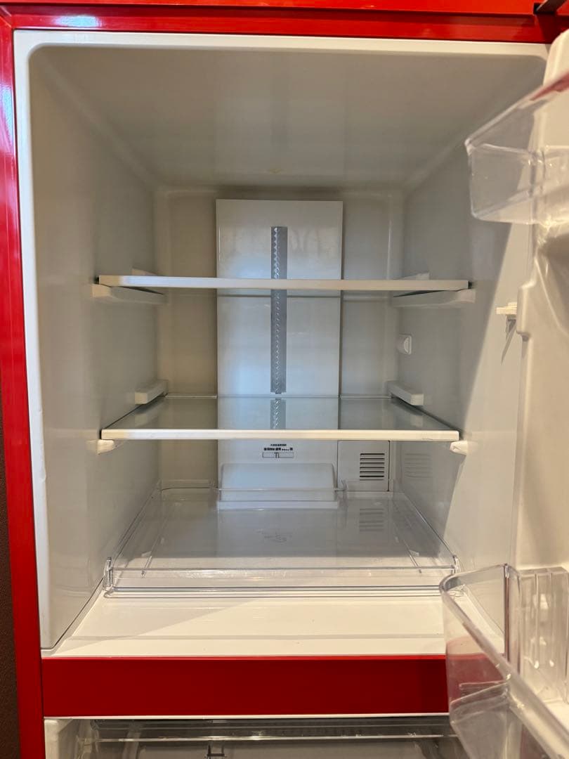 e angle ノンフロン冷凍冷蔵庫　赤色 ANG-RE151-A1 149L