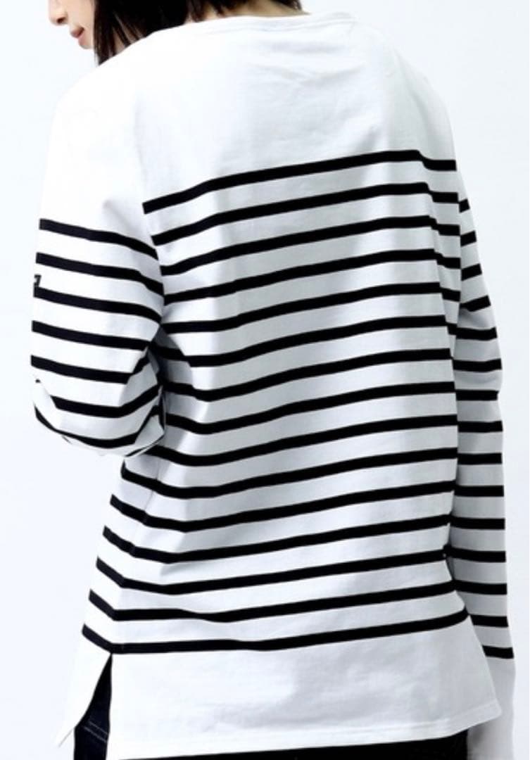 美品　セントジェームス　ナヴァル　ボーダーカットソー　長袖　サイズL 白黒