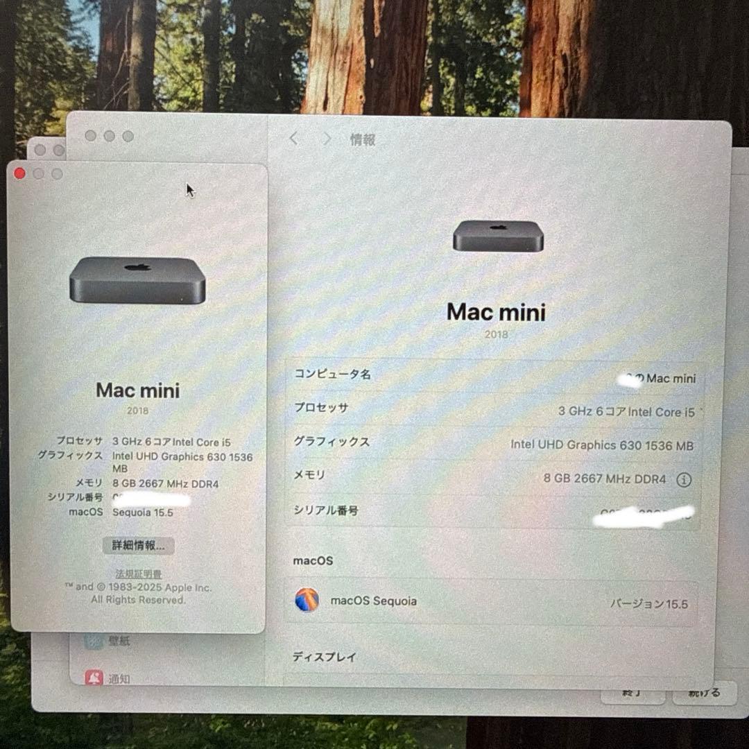 Macデスクトップ MacMini 2018