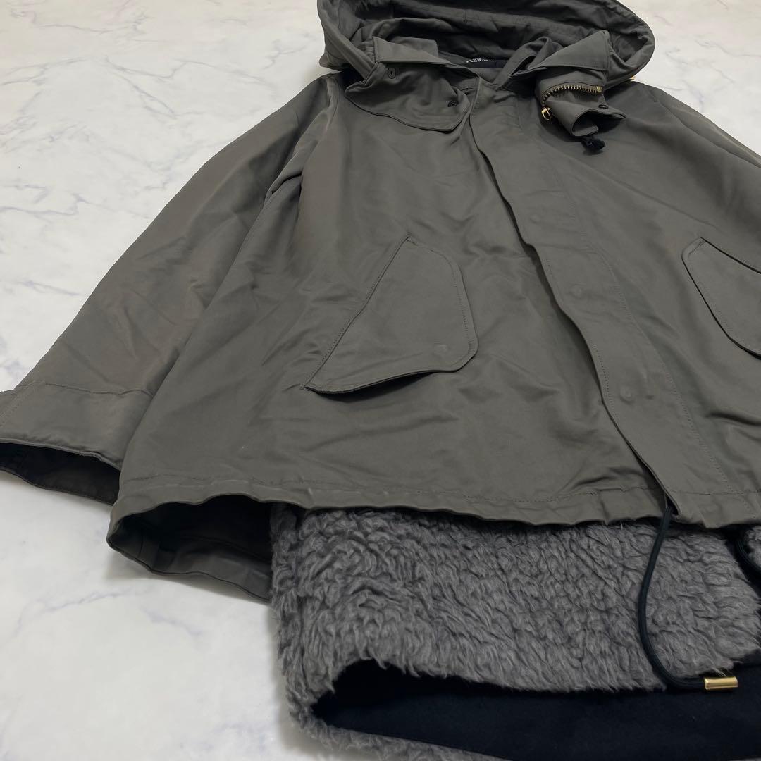 『ザ・リラクス』モッズコート ボアライナー取外し可 3way ダブルジップ