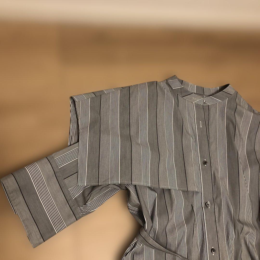 最終値下げADORE ストライプ ロングシャツワンピース38