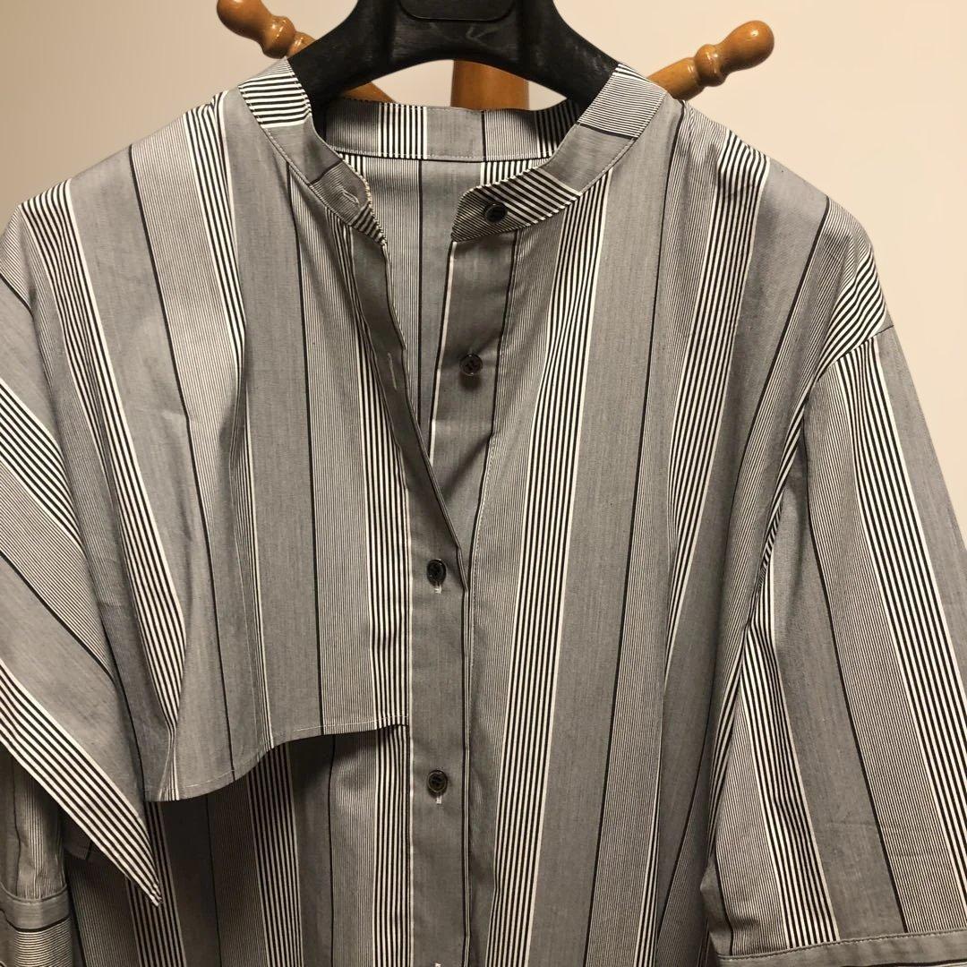 最終値下げADORE ストライプ ロングシャツワンピース38