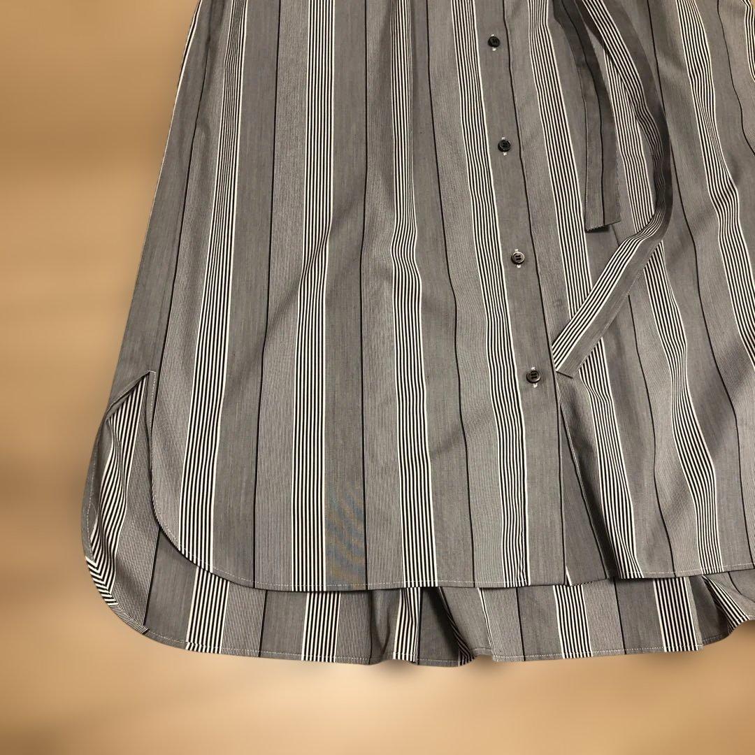 最終値下げADORE ストライプ ロングシャツワンピース38